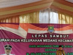 Lurah Medang Berganti, Digelar Lepas Sambut