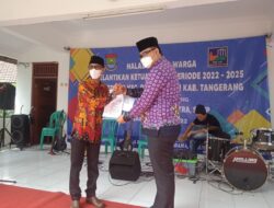 Dilantik, Ketua RW 007 Kelurahan Medang Persembahkan Balai Serba Guna