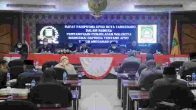 Wali Kota Arief Sampaikan Rancangan APBD TA 2023 Dalam Rapat Paripurna DPRD Kota Tangerang