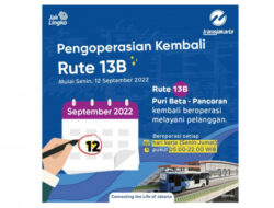 Rute Transjakarta Puri Beta-Pancoran Kembali Beroperasi