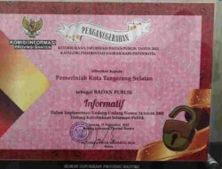 Pemkot Tangsel Raih Penghargaan Badan Publik Informatif 2022