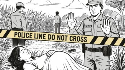 Ilustrasi lokasi penemuan jasad wanita hamil di kebun tebu Ogan Ilir