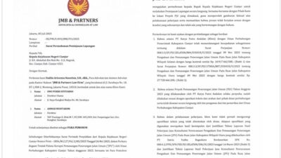 Dwi Purbo Istiyarno saat memberikan pernyataan terkait proyek PJU Cianjur